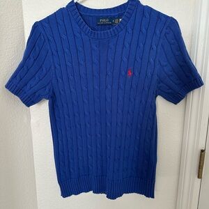 Polo by Ralph Lauren Blue Cable Knit Blouse